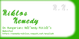 miklos nemedy business card